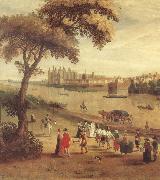 unknow artist The Thames at Richmond,with a view of Richmond Palace china oil painting reproduction